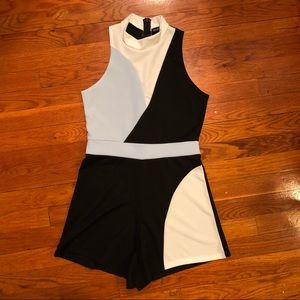 Boohoo colorblock romper